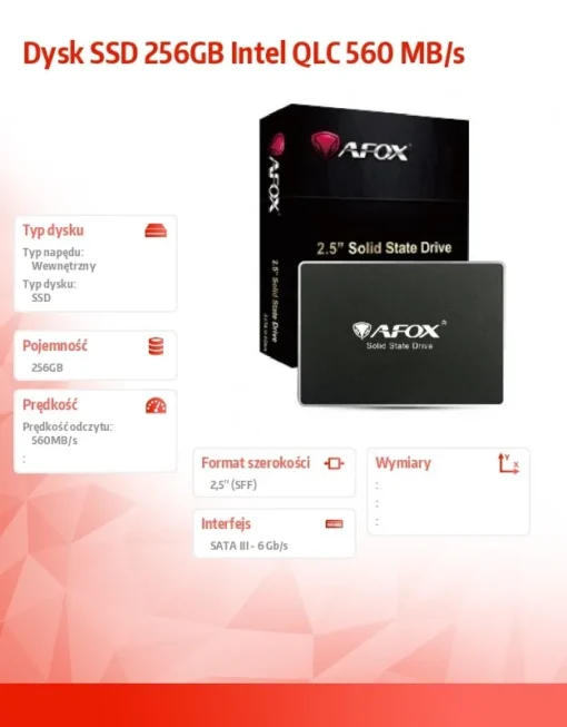 AFOX SSD drive 256GB Intel QLC 560 MB/s - Image 2