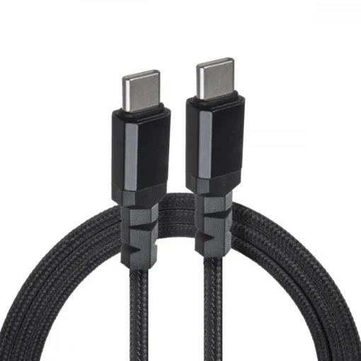 Maclean Cable 2x USB-C 15W 1m QC black Maclean MCE493 - Image 2