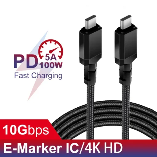 Maclean 2x USB-C 100W 2m cable PD black Maclean MCE492 - Image 5