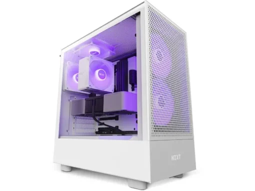 NZXT кутия за компютър H5 Flow RGB with window white - Image 3