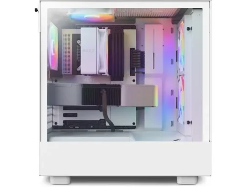 NZXT кутия за компютър H5 Flow RGB with window white - Image 4