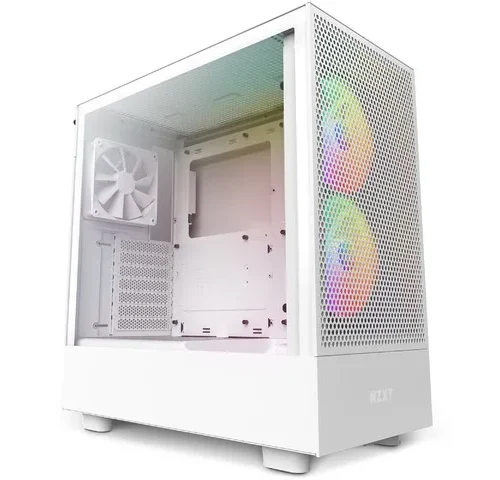 NZXT кутия за компютър H5 Flow RGB with window бял