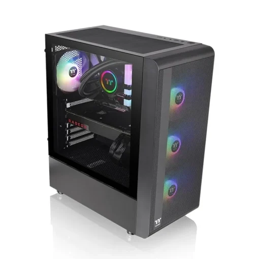 Thermaltake S200 Tempered Glass ARGB Black ARGBx3 - Image 5