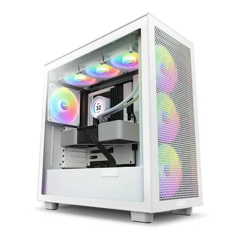 NZXT кутия за компютър H7 Flow RGB with window white