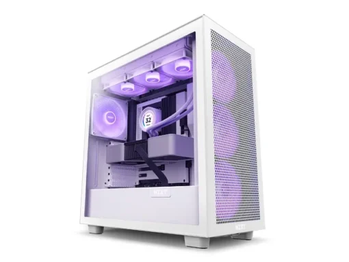 NZXT кутия за компютър H7 Flow RGB with window white - Image 4