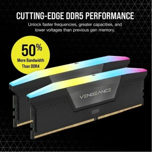 Corsair DDR5 VENGEANCE RGB памет 64GB/6000 (2x32GB) CL30 AMD EXPO - Image 4