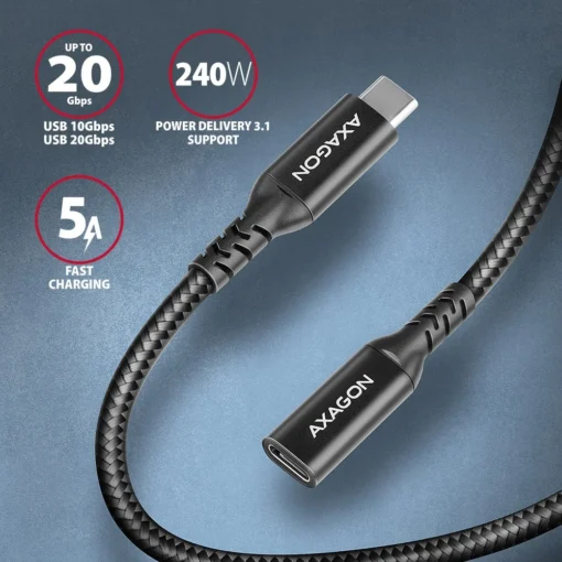 AXAGON BUCM32-CF10AB extension cable Gen2 USB-C USB-C - Image 2