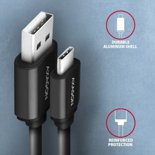 AXAGON BUCM-AM20TB cable Twist er USB-C USB-A, 1.1 - Image 3