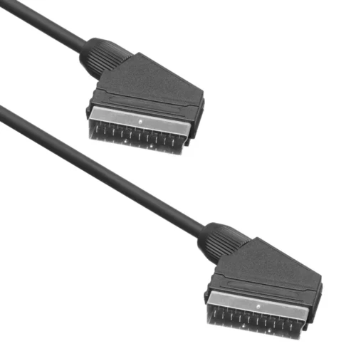 кабели за компютри Кабел DeTech SCART - SCART 1.0m Черен - 18021
