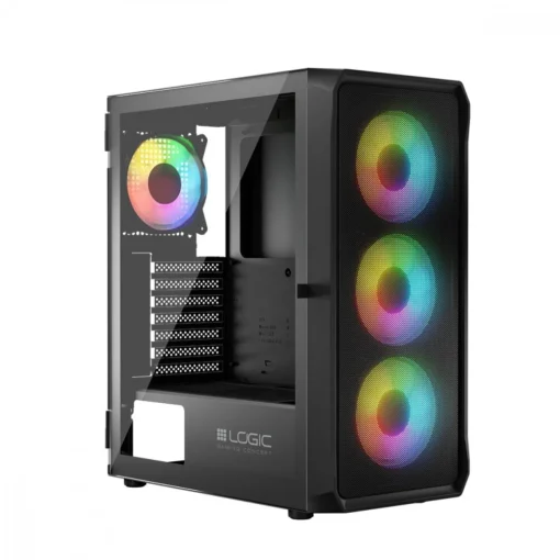 Logic Concept Comuter case PORTOS ARGB MIDI USB 3.0 Black - Image 2