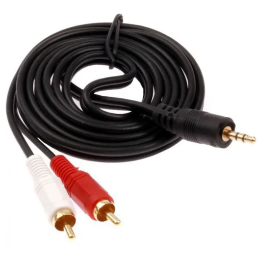 кабели за компютри Аудио кабел DeTech 3.5 - 2RCA ,High Quality, 3m -18074 - Image 2