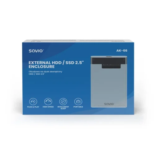 Savio кутия за външен диск HDD/SSD AK-66 USB 3.0 2.5 - Image 4