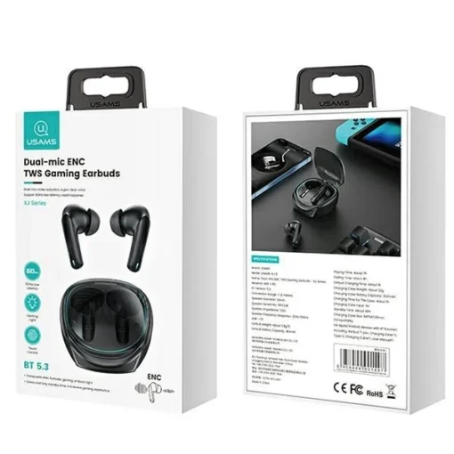 USAMS Bluetooth headphones 5. 3 TWS XJ13 Gaming black - Image 2