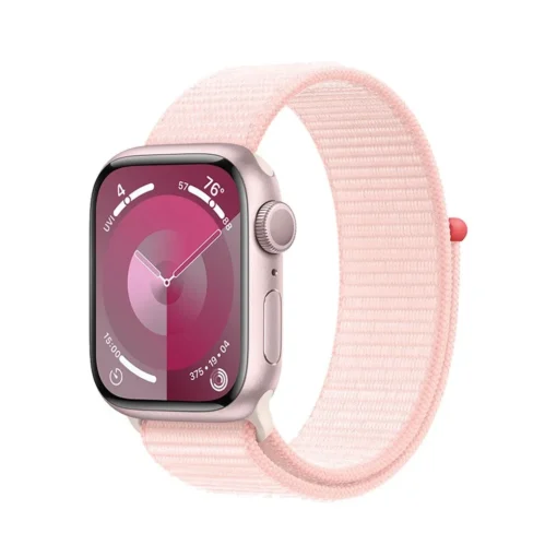 Apple Watch Series 9 GPS 45mm Pink Aluminium Case with Light Pink Sport Loop