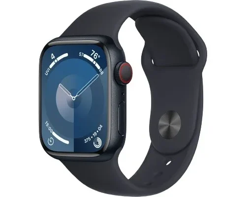 Apple Watch Series 9 GPS + Cellular 41mm Midnight Aluminium Case with Midnight Sport Band - M/L