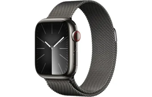 Apple Watch Series 9 GPS + Cellular 41mm Graphite Stainless Steel Case with Graphite Milanese Loop