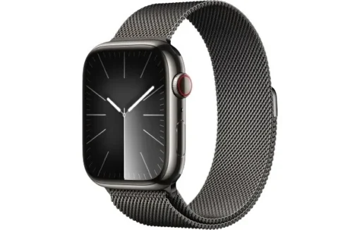 Apple Watch Series 9 GPS + Cellular 45mm Graphite Stainless Steel Case with Graphite Milanese Loop