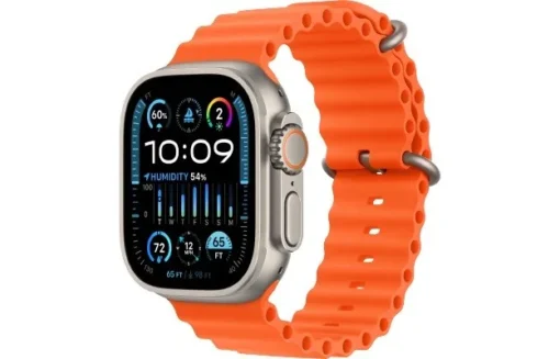 Apple Watch Ultra 2 GPS + Cellular, 49mm Titanium Case with Orange Ocean Band