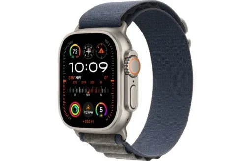 Apple Watch Ultra 2 GPS + Cellular, 49mm Titanium Case with Blue Alpine Loop - M