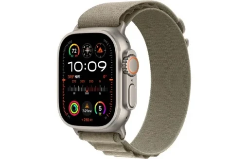 Apple Watch Ultra 2 GPS + Cellular, 49mm Titanium Case with Olive Alpine Loop - L