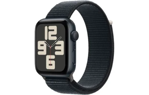 Apple Watch SE GPS 44mm Midnight Aluminium Case with Midnight Sport Loop