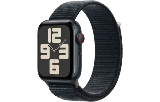 Apple Watch SE GPS + Cellular 44mm Midnight Aluminium Case with Midnight Sport Loop