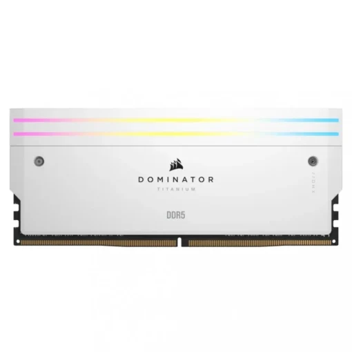 Corsair памет DDR5 Dominator Titanium RGB 64GB/6600(2*32GB) CL32 Intel XMP white - Image 2