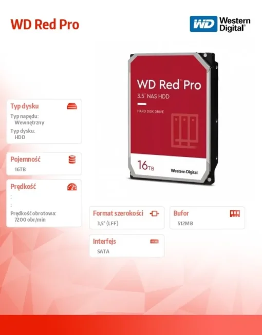 Western Digital Drive WD Red Pro 10TB 3,5 256 MB SATA 7200rp WD102KFBX - Image 2