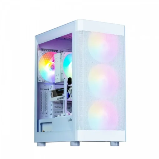 Zalman I4 TG ATX Mid Tower 4 fans RGB White - Image 2