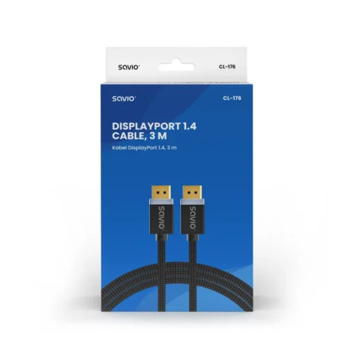 Savio Cable DP v1.4(M) CL-176, 3m - Image 2