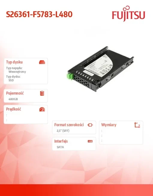 Fujitsu SSD drive SATA 6G 480GB RI S26361-F5783-L480 - Image 2