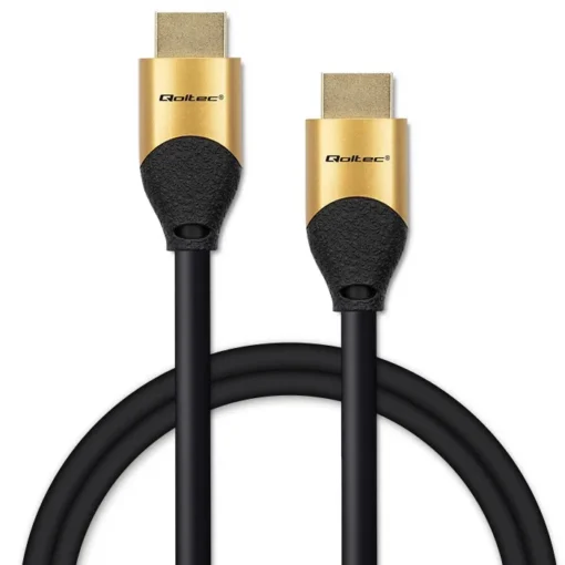 Qoltec HDMI v2.1 cable UHS 8K 60Hz 30AWG GOLD 1m - Image 2