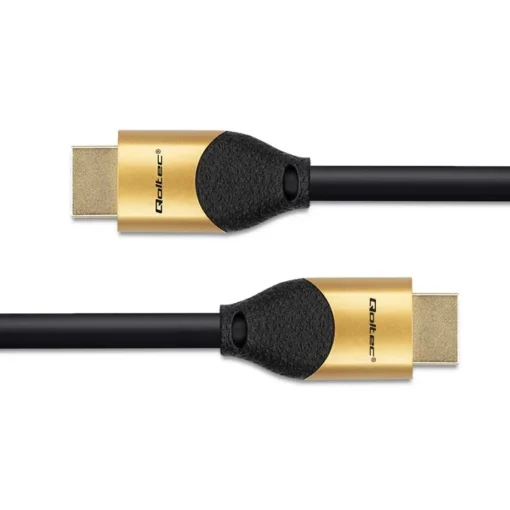 Qoltec HDMI v2.1 cable UHS 8K 60Hz 30AWG GOLD 1m - Image 3