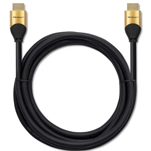 Qoltec HDMI v2.1 cable UHS 8K 60Hz 30AWG GOLD 1m - Image 5