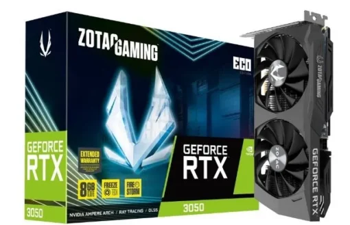 ZOTAC видео карта GeForce RTX 3050 ECO 8GB GDDR6 128bit 3DP/HDMI