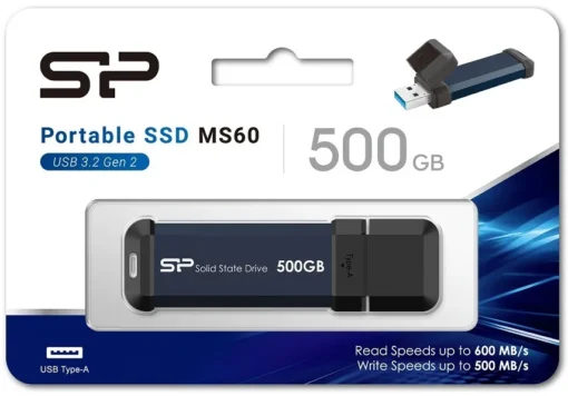 Silicon Power външен SSD MS60 500GB USB 3.2 600/500MB/s - Image 2