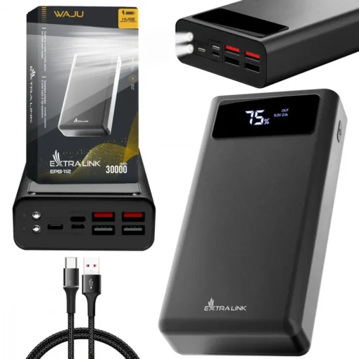 Extralink Powerbank EPB-112 EX.19584 black - Image 2