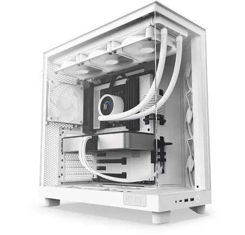 NZXT кутия за компютър H6 Flow with window white