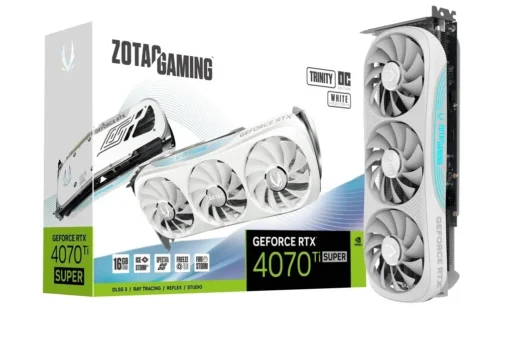 ZOTAC видео карта GeForce RTX 4070 Ti SUPER TRINITY OC 16GB GDDR6X white