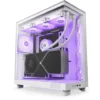 NZXT кутия за компютър H6 Flow RGB with window white