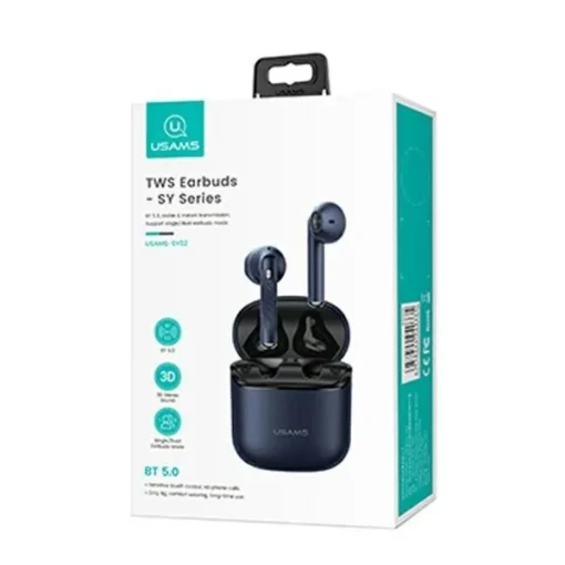 USAMS Bluetooth headset TWS SY Series blue - Image 2