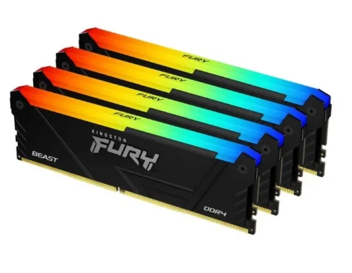 Kingston DDR4 Fury Beast RGB памет 64GB(4*16GB)/3600 CL18