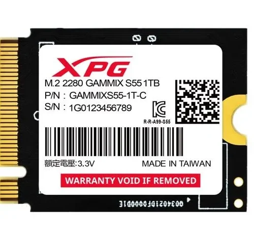 Adata XPG GAMMIX S55 SSD 1TB PCIe 4x4 5/3.7MB/s M2230