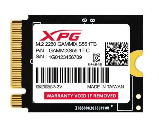 Adata XPG GAMMIX S55 SSD 1TB PCIe 4x4 5/3.7MB/s M2230