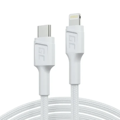 Green Cell PowerStream USB-C to Lightning 1m MFI cable PD white