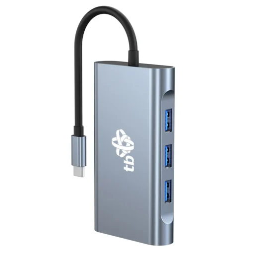 TB HUB 8in1 Adapter USB C HDMI x2 USB VGA RJ45 PD - Image 4