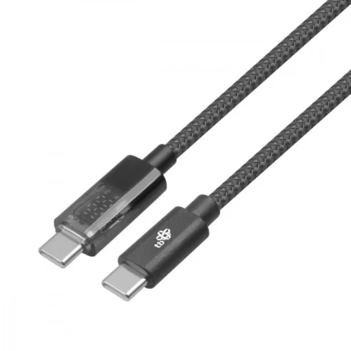 TB USB C Cable 1m with charging indicator LED 100W - Image 2