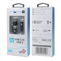 TB USB A/C - USB C кабел 12 m black