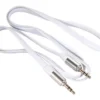 Maclean Cable 3.5mm jack flat 1m metal plug white Maclean MCTV-694 W