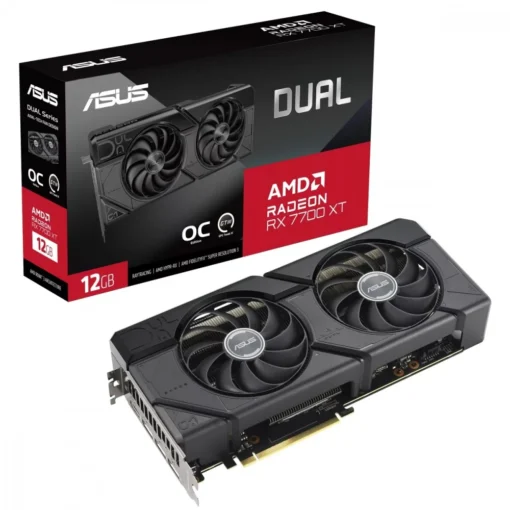 Asus видео карта Radeon RX 7700 XT DUAL OC 12GB GDDR6 192bit 3DP